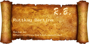 Ruttkay Bertina névjegykártya